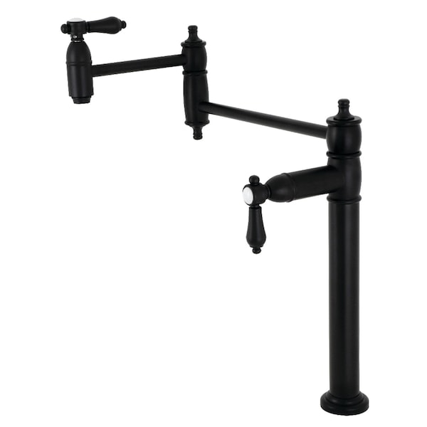 Deck Mount Pot Filler, Matte Black